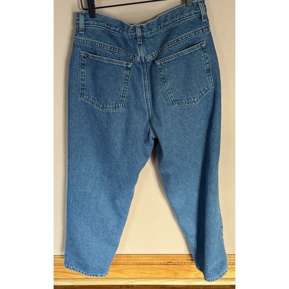 LL Bean Double L Jeans 14 Relaxed Fit Red Fleece - Lined Womens - Picture 2 of 4